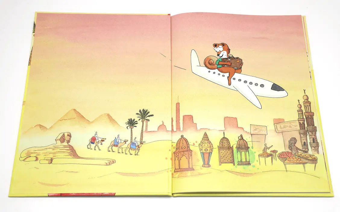 Bruna aterrizando en Egipto