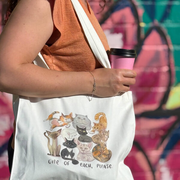 Cat people tote bag